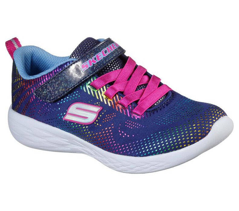 Skechers Gorun 600 - Shimmer Speed - Girls Running Shoes Navy/Multicolor [AU-GR2277]